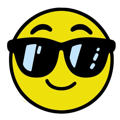 emoji with sunglasses