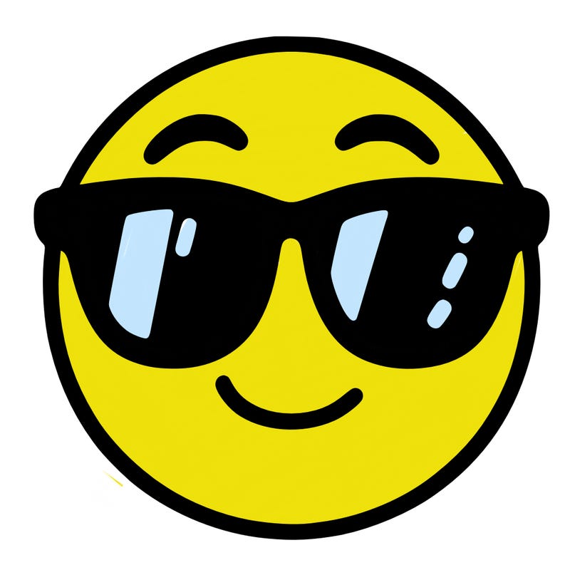 emoji with sunglasses