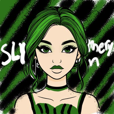 realistic girl with makeup on