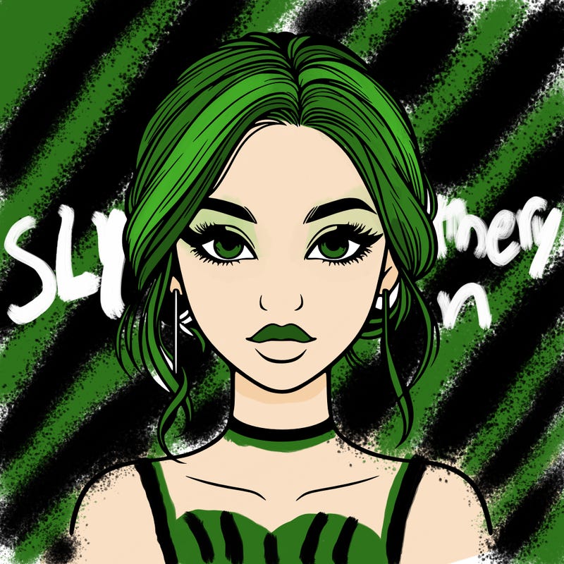 realistic girl with makeup on