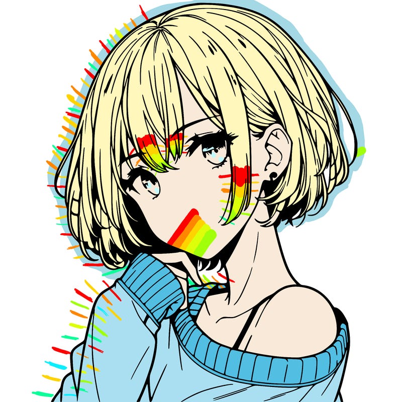 cool anime girl with short hair