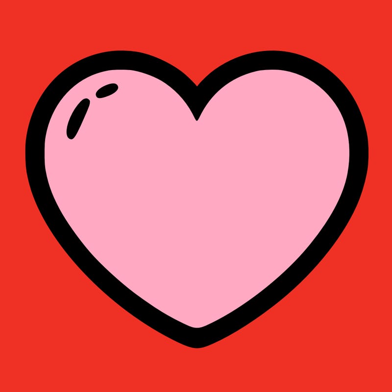 a blank heart