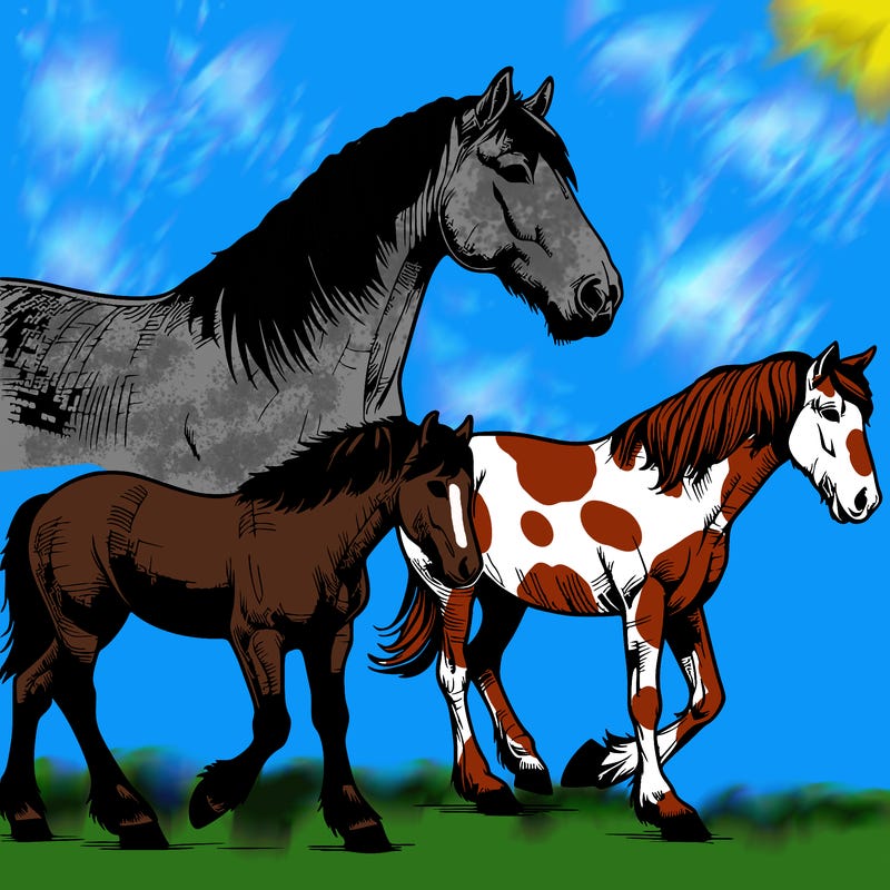 realistic horses