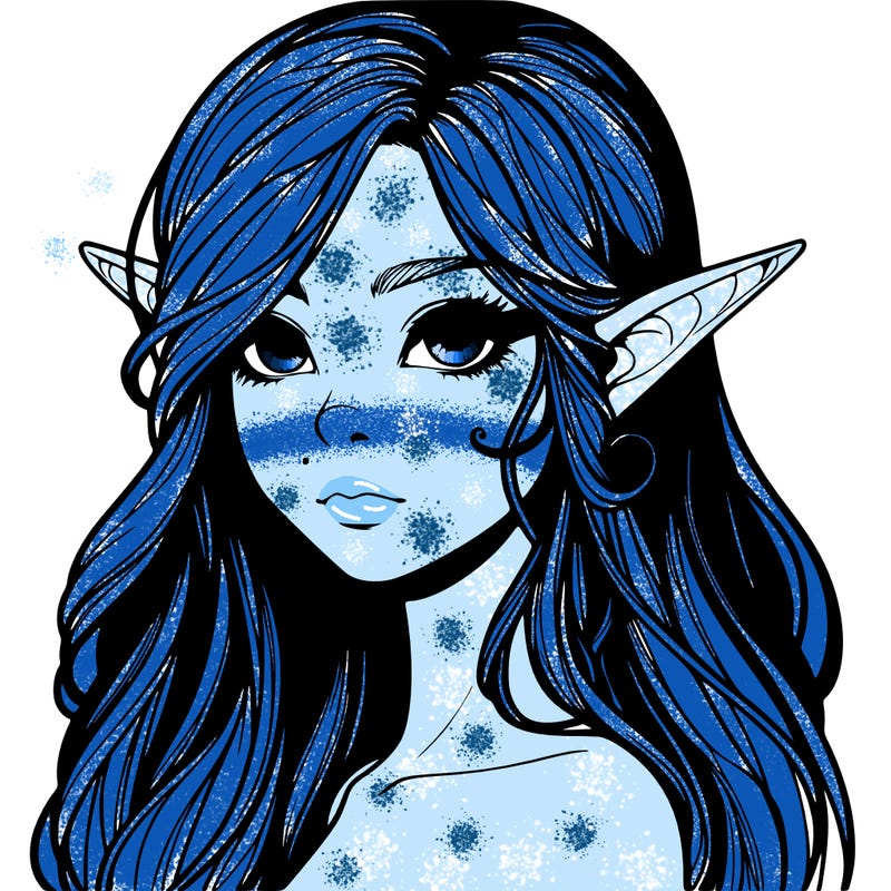 elf girl realistic dark fantasy