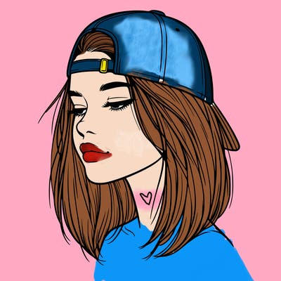 realistic  girl with a backwards hat