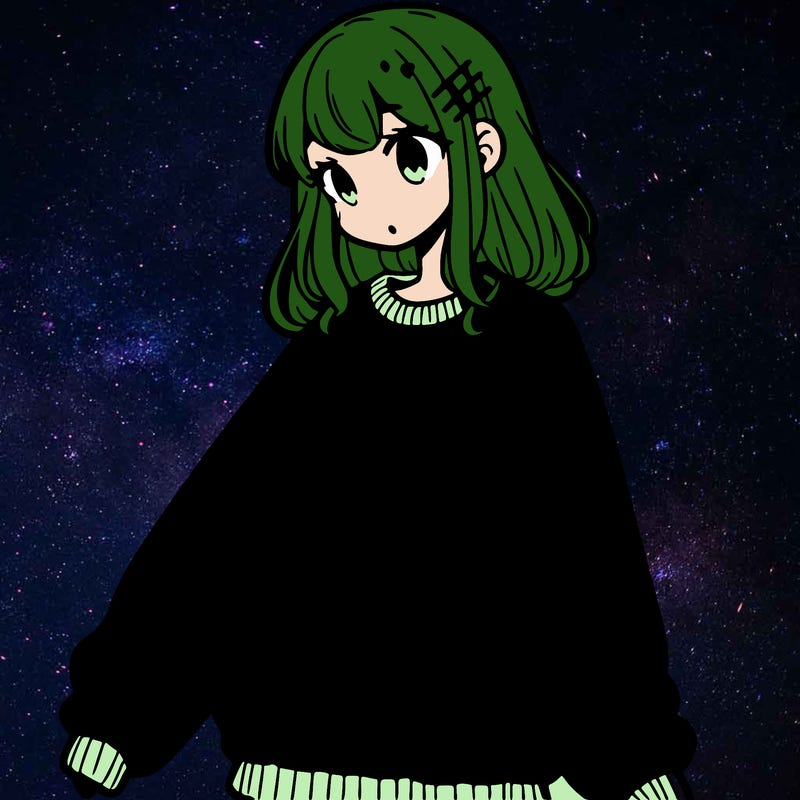 girl wearing frogging sweatshirt