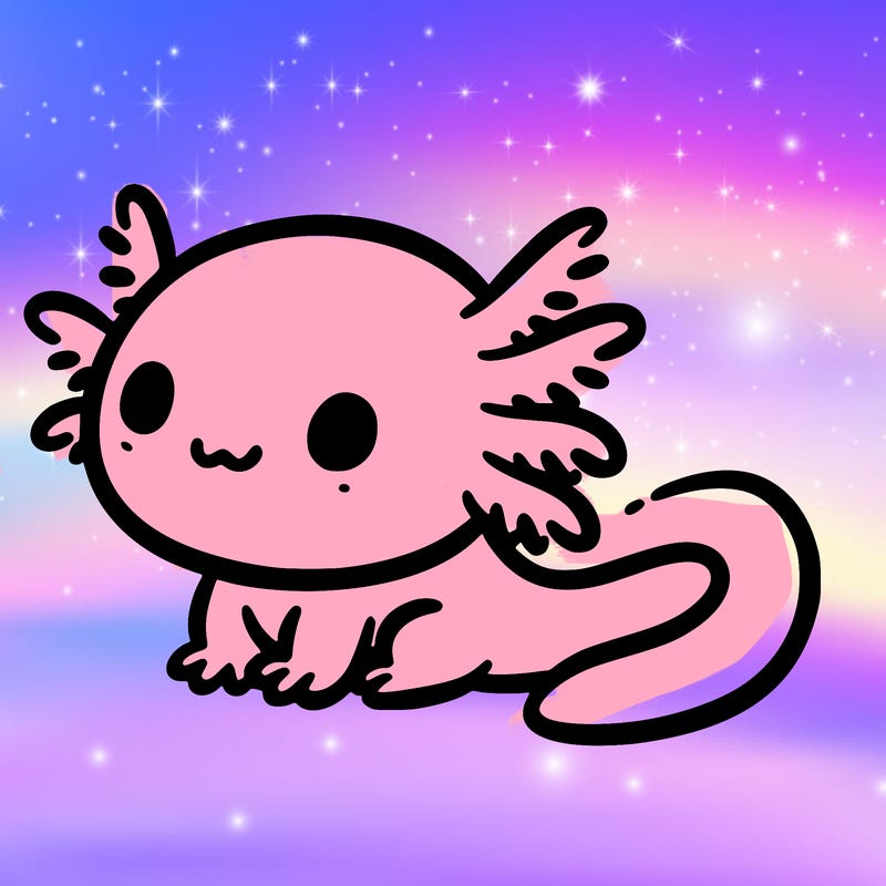 simple baby axolotl