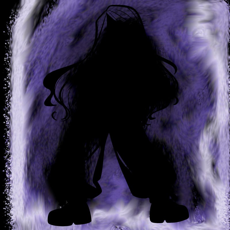 girl in baggy pants crop top and long hair