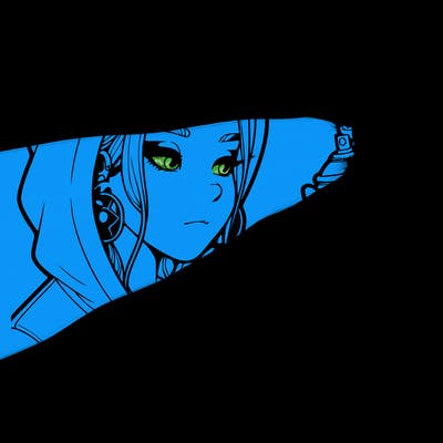 a realistic girl, spray painting