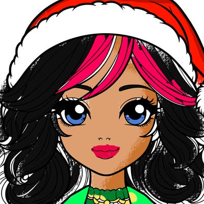 realistic christmas girl