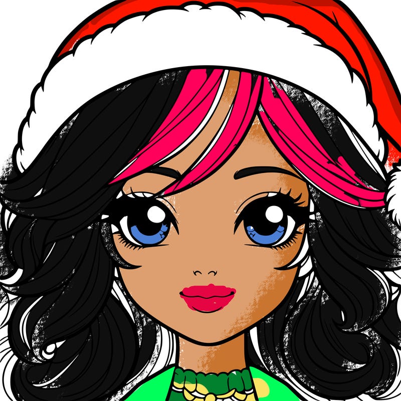 realistic christmas girl