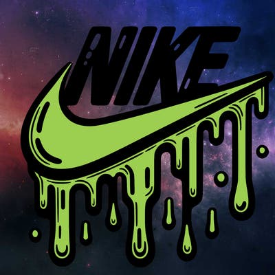 dripping nike logo
