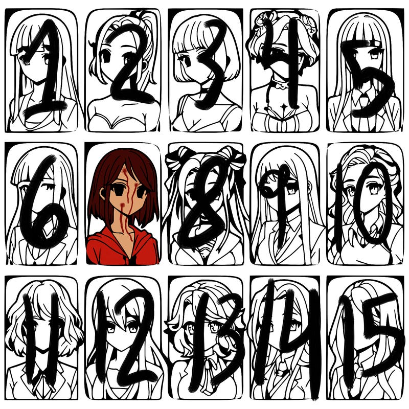 girls that look diffrent anime