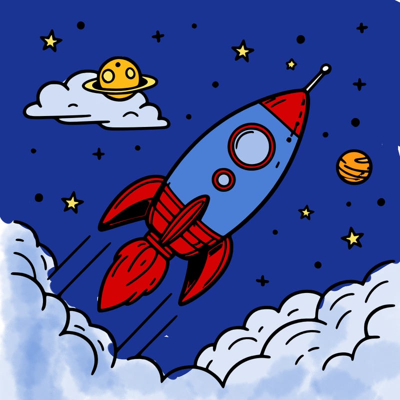 rocket in space