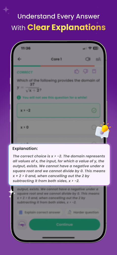Accuplacer Exam Training 2026 - 단계별 자세한 설명이 포함된 Accuplacer 시험 준비 앱의 수학 연습 문제