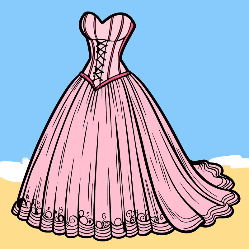 wedding dress-corset and a long and flowy skirt