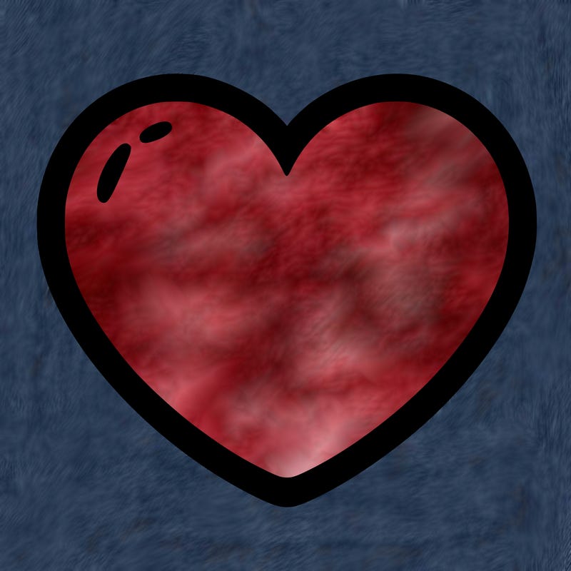 a blank heart