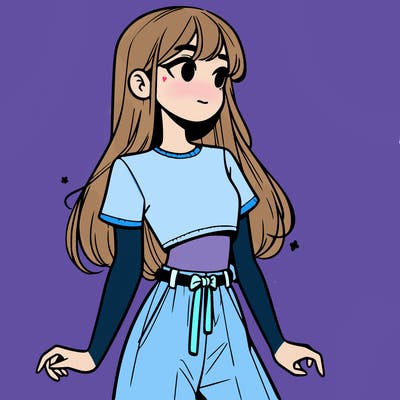 girl in a cute crop top