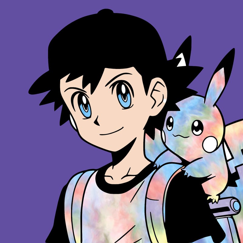ash with pikachu on his shoulder