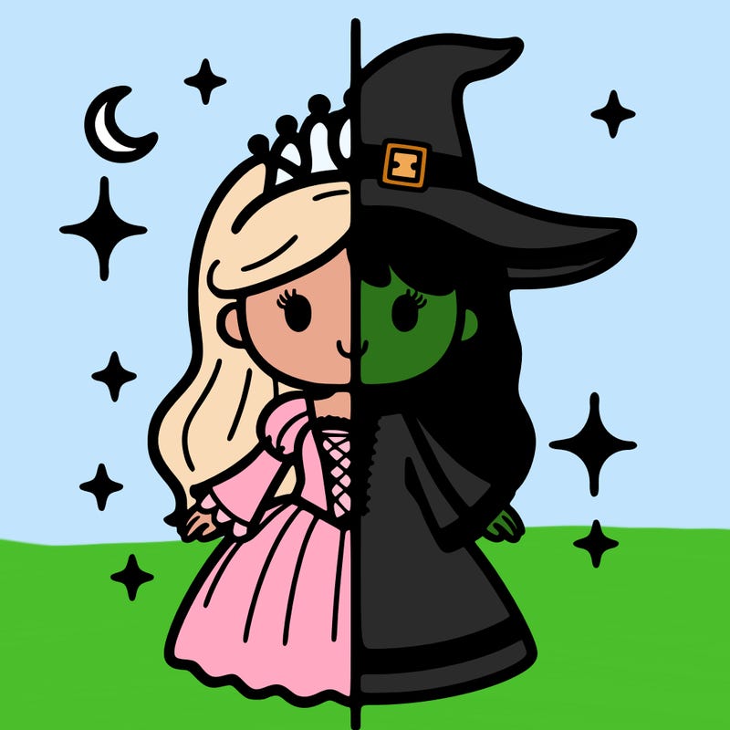 split princess and witch