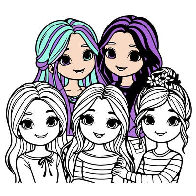 group of girl friends