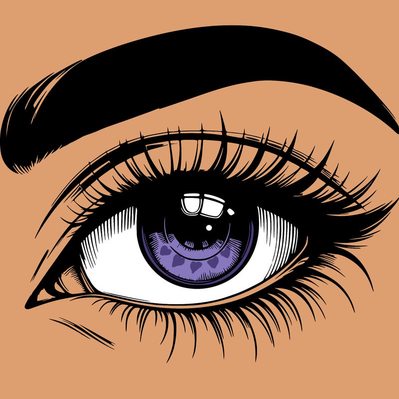 realistic eye with eyebrow