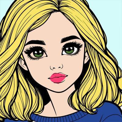 realistic girl whith cute eyes