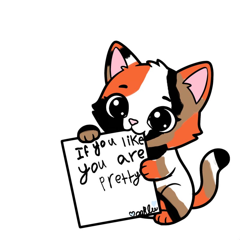 a small cat with a blank sheet of paper in its hand. the cat is sooooooo cute!