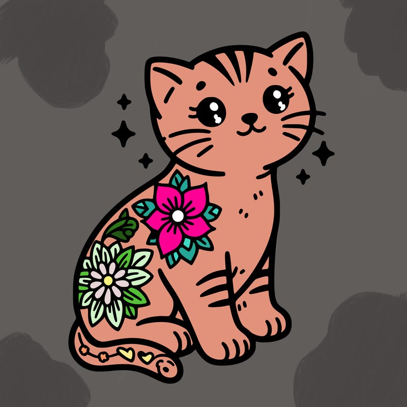 kitten tattoo