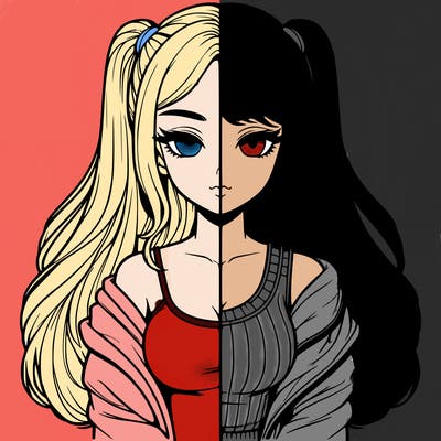 realistic girl split