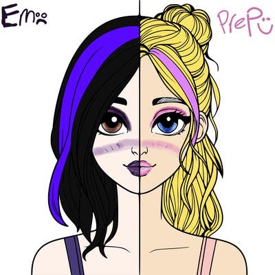 realistic girl split