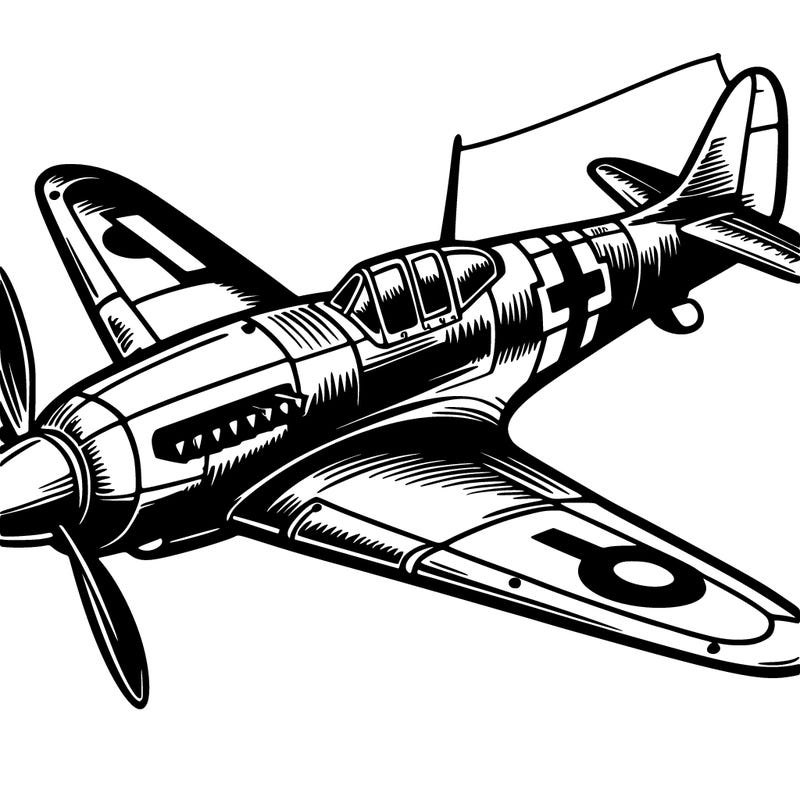 a vintage fighter jet from world war ii.