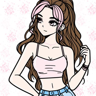 girl in crop top