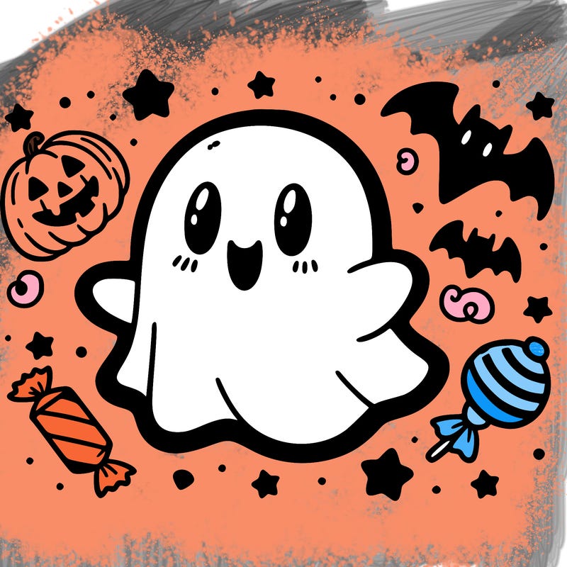 halloween cute little ghost
