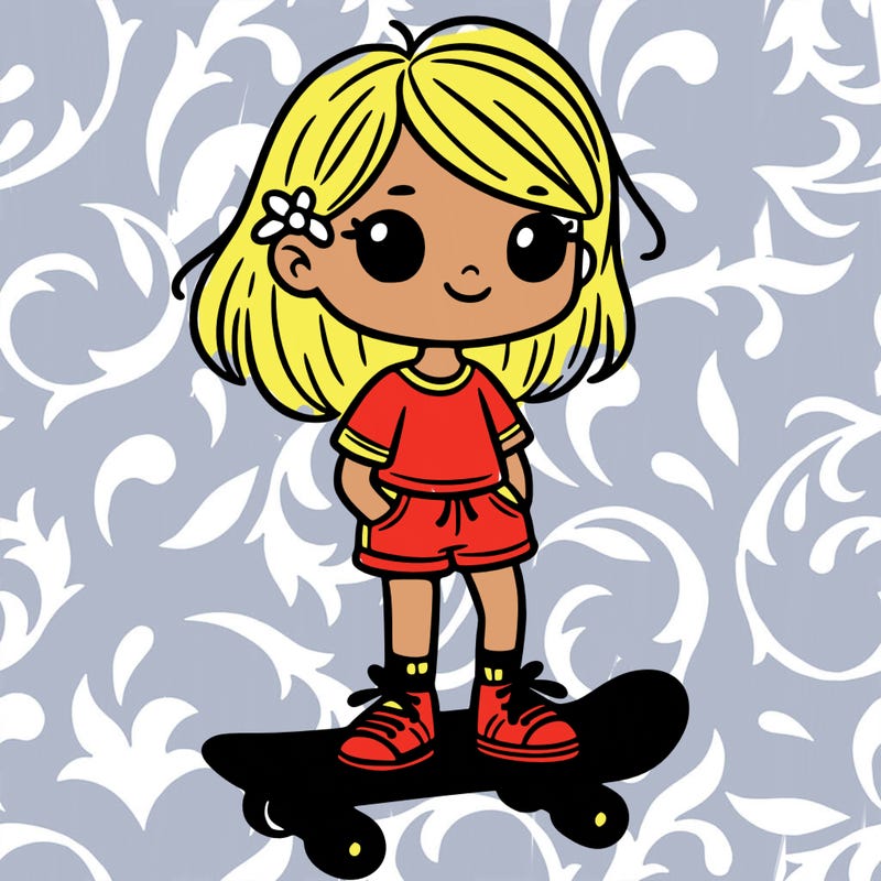 girl with skateboard