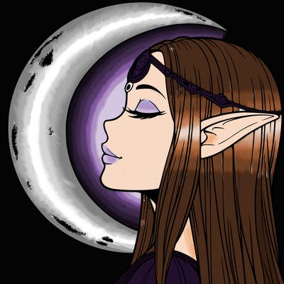 a realistic moon elf