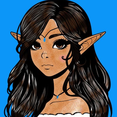 elf girl realistic dark fantasy