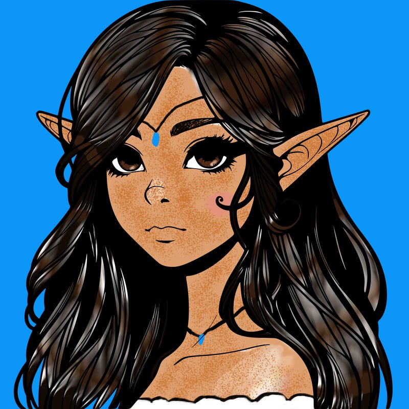 elf girl realistic dark fantasy