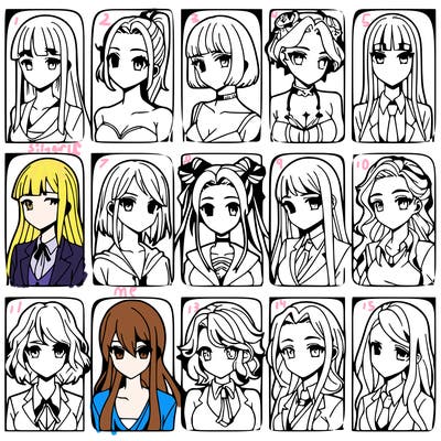 girls that look diffrent anime