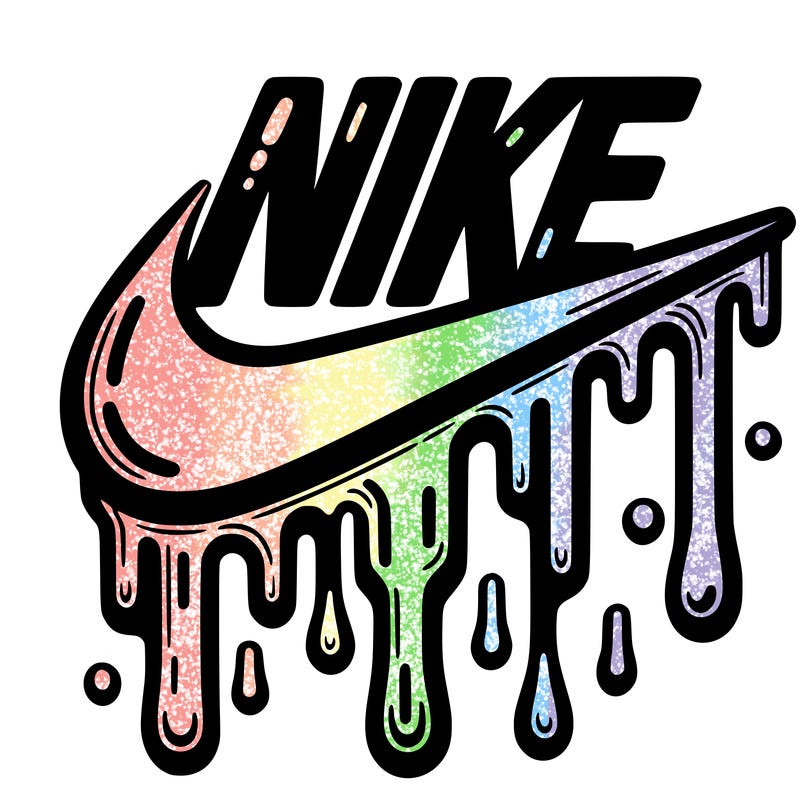 dripping nike logo
