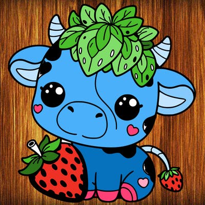 cute strawberry cow