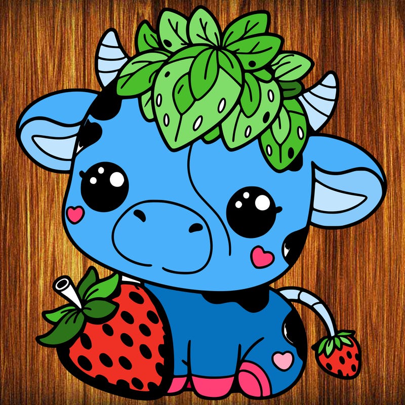 cute strawberry cow