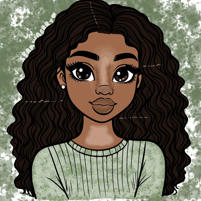 pretty young black girl- detailed