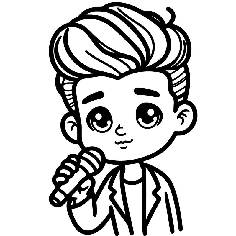 boy singer with short hair