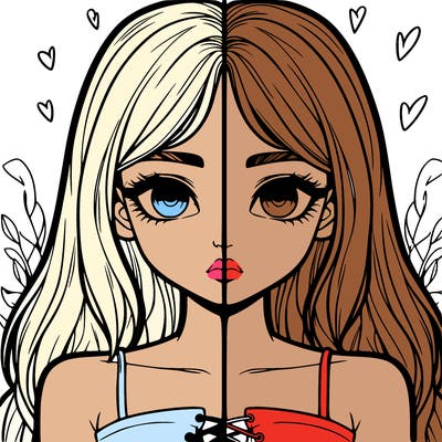 realistic girl split