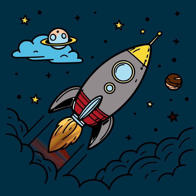 rocket in space