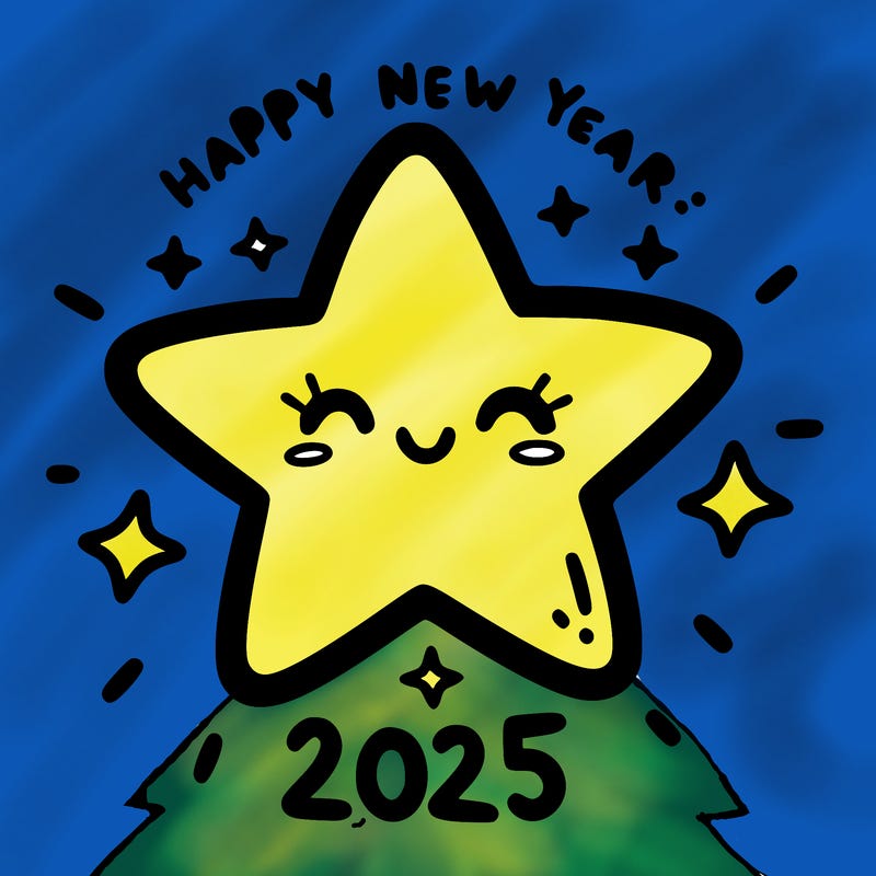 happy new year 2025 star wish