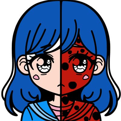 a split of a girl