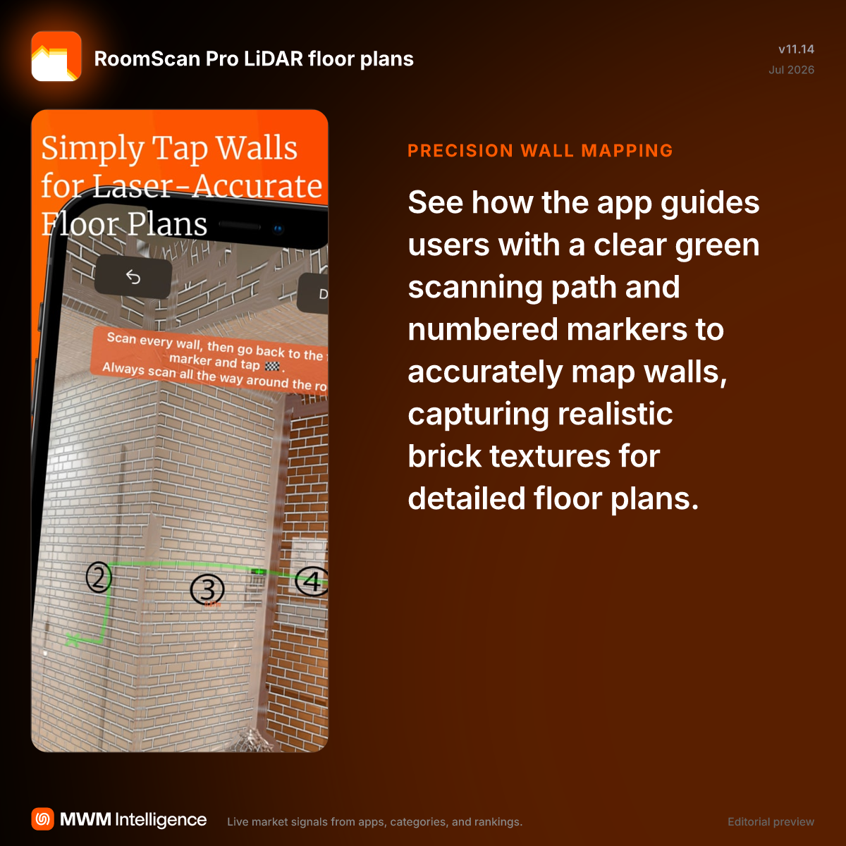 RoomScan Pro LiDAR floor plans - Productivity App | MWM