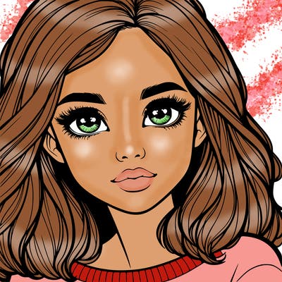 realistic girl whith cute eyes